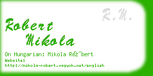 robert mikola business card